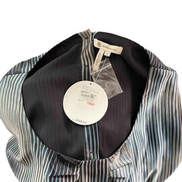 BCBG Silky Pleated Ruffle Hem Satin Dress - Size 10 - NWT - Picture 8 of 8